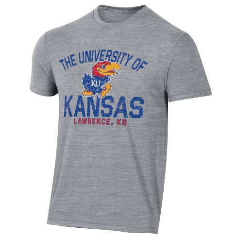 Kansas Jayhawks Vault 1920 Jayhawk Triblend T-Shirt - Grey Heather