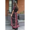 Women's Border & Floral Print Maxi Romper - ANGIE - image 3 of 3