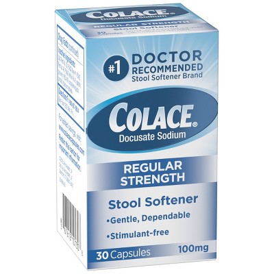 Colace Regular Strength Stool Softener 30ct