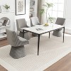SEYNAR Modern Velvet 360 Degree Swivel Armless Dining chair Set of 4 - 2 of 4