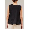 Women's Pleated V-Neck Blouse - GRADE & GATHER - 4 of 4