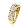 Ross-Simons 0.50 ct. t.w. Diamond Croissant Ring in 18kt Gold Over Sterling - 3 of 4