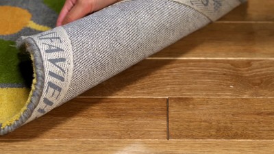 Grey and Multicolor Hand-Tufted Wool and Viscose Area Rug