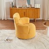Single Swivel Lounge Chair, Soft Berber Fleece Accent Chair with Adjustable Headrest for Living Room or Office Use - Coolbibila - 2 of 4