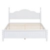 NicBex Full/Queen Vintage Platform Bed Frame with Headboard,Retro Style Wood Platform Bed,No Box Spring Needed,Easy Assembly,Walnut/White - 3 of 4