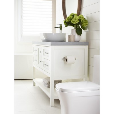 Polished Stainless Steel Modern Single Post Toilet Paper Holder