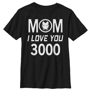 Boy's Marvel Mom I Love You 300 Iron Man Badge T-Shirt - 1 of 4