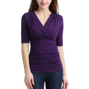 phistic Women's Carrie Ruched V-Neck Top - 1 of 4