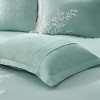 Okak Queen/King 3-Piece Jacquard Bed Duvet Cover Set Mini Set with Coral Embroidery,Comfortable Coverlet Bedding Sets,Dry Clean Only - 4 of 4