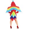 HalloweenCostumes.com Women's Plus Size Red Macaw Parrot Costume | Tropical Bird Romper with Attached Hood, Tail, & Wings - image 3 of 4