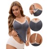 INSPIRE CHIC Women's Lace V Neck Pregnancy Cami with Built-In Bra Maternity Nursing Tank Top for Breastfeeding - 3 of 4