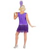 HalloweenCostumes.com Amethyst Purple Flapper Costume for Women - 2 of 3