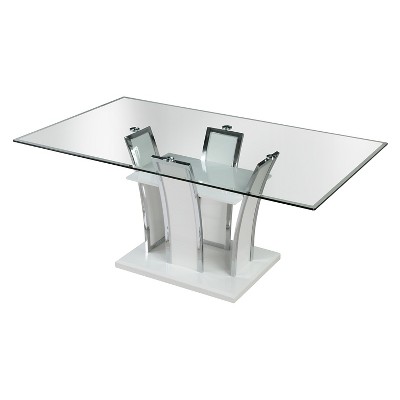 target glass dining table