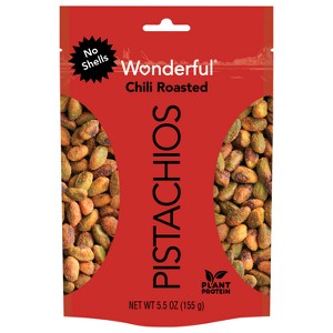 Wonderful Pistachios No Shells Chili Roasted - 5.5oz - 1 of 4