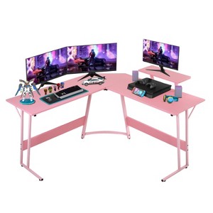 BestMassage 50 Inch L-Shaped Gaming Desk Computer Desk Office Desk with Large Monitor Stand Corner PC Gaming Desk for Home Office - 1 of 4