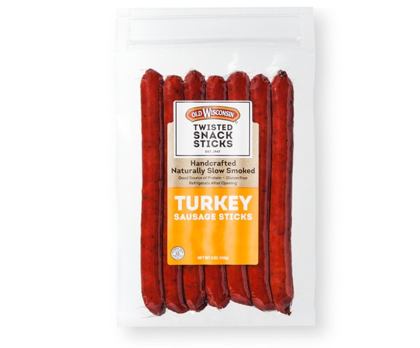 Old Wisconsin Honey Brown Sugar Turkey Snack Sticks - 5oz