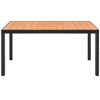 vidaXL Garden Dining Table Brown Aluminum 59.1 in x 35.4 in Durable - 2 of 2