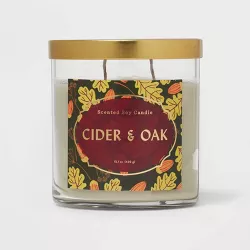 Lidded Glass Jar Cider and Oak Candle - Opalhouse™
