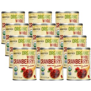 Woodstock Organic Whole Cranberry Sauce - Case of 12/14 oz - 1 of 4