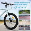 Gulches 20 Inch Kids Bike for 6 12 Years Old Boys Girls 7 Speed Steel Frame Dual Disc Brakes Suspension Fork Road Bike with Fenders Chain Guard Silver - 4 of 4