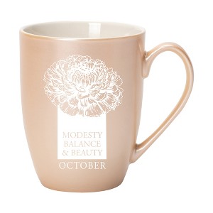 Elanze Designs Modesty Balance And Beauty Precious Pearl 10 ounce New Bone China Coffee Cup Mug - 1 of 4