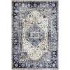 Luxe Weavers Modern Farmhouse Medallion Blue Ivory 5x7 Area Rug - 2 of 4