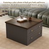 Famapy Stylish and Functional Coffee Table - Dark Grey Body with Brown Countertop, Ideal for Modern Living Rooms - 4 of 4