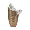 Metal Aluminum Decorative Vase with Textured Design and Contemporary Sculptural Form -  Decorative Accent for Living Room, Bedroom, and Office Decor - 3 of 4