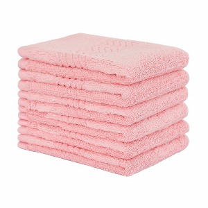 PiccoCasa Luxury Washcloth Soft and Absorbent 100% Cotton for Daily Use 6 Piece - 1 of 4