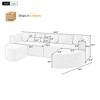 114.9"W Modular Sectional Sofa with Curved Design, Free-Combined Boucle Fabric Sofa Bed - ModernLuxe - 4 of 4