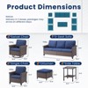 Buenhomino 9-Piece Outdoor Set – Sofa, 2 Swivel Chairs, 2 Single Chairs, 2 Tables & 2 Ottomans, Handwoven Wicker, Weather-Resistant Cushions - 3 of 4