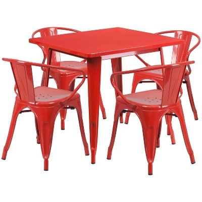 red metal chairs target