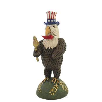 Charles Mcclenning Sweet Liberty  -  One Figurine 9.5 Inches -  Eagle Patriotic Flag  -  24192  -  Polyresin  -  Brown