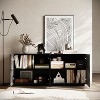 ORRD 59" Navy Blue Buffet Cabinet with 4 Doors, Modern 3D Wave Sideboard Storage for Kitchen & Living Room, Anti-Tip - 4 of 4