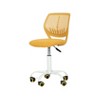 HomeRoots Yellow and White Adjustable Height Swivel Rolling Office Chair - 4 of 4