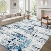 Abstract Rug,Washable Low-Pile Non-Slip Throw Carpet for Living Room,Bedroom,Dining Room,Office,Stain-Resistant,Non-Shedding,Foldable - 2 of 4