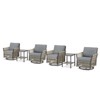 Buenhomino Outdoor PE Wicker Patio Furniture Sets – Swivel Chairs, Sofas, Ottomans & Tables with Weather-Resistant Cushions - 3 of 4