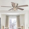 Parrot Uncle 48" Modern Industrial Nickel Flush Mount Ceiling Fan - 2 of 4