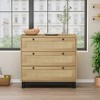 30.31"3-Drawers Storage Cabinet Rope Woven Drawer,for Bedroom,Dining Room,Hallways - 2 of 4