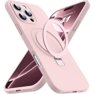 Entronix [Magnetic] Case Compatible with iPhone 16 Pro - Soft-Touch Liquid Silicone Gripstand - 1 of 4