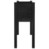 VidaXL Garden Planter Black 27.6 in.x12.2 in.x27.6 in. Solid Wood Pine - 4 of 4