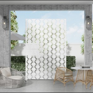 Lirago 72 in Galvanized Metal Garden Privacy Screen & Fence - 1 of 4