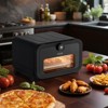 VEVOR Pizza Oven, 8 Presets Electric Pizza Ovens Air Fry Combo, 12-Inch Indoor Pizza Maker Smart Knob Control , 750°F Max Temp, Black - 2 of 4