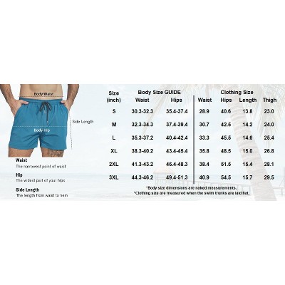 COOFANDY Men's Swim Trunks Quick Dry Board Shorts Swimsuit Swimwear Bathing Suit Blue Leaf L — фото 6