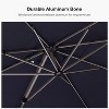 PURPLE LEAF Deluxe Aluminum Outdoor Patio Umbrella Square Cantilever Umbrellas - 3 of 4