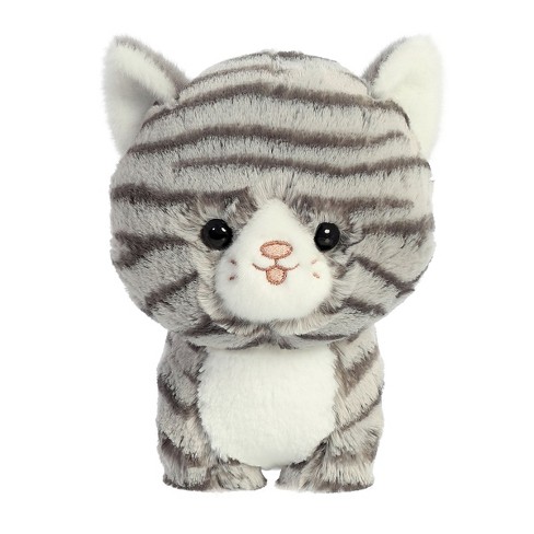 Grey tabby shop cat soft toy