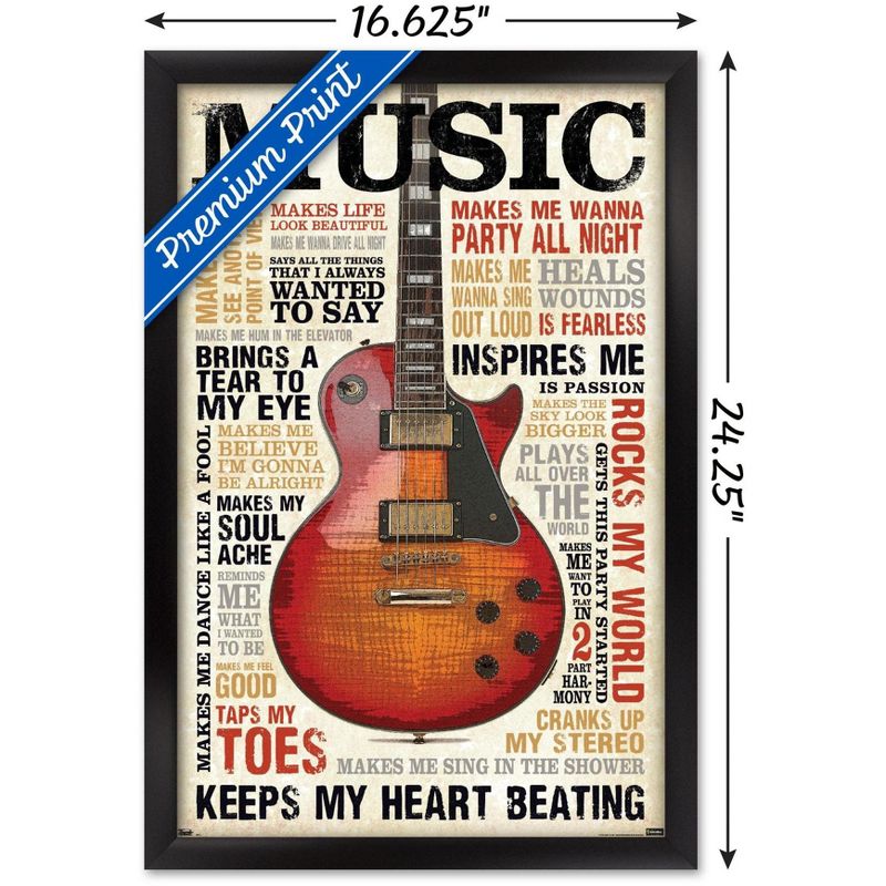 Trends International Music Inspires Me Framed Wall Poster Prints, 3 of 7