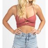 Women's TWISTED TIE BACK CROP TOP - ENDLESS BLU. - 2 of 4