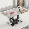 NicBex Modern 63 Inch Rectangle Dining Table with Pattern Tabletop and OC-Shaped MDF Bracket for 6 to 8,Black - 2 of 4