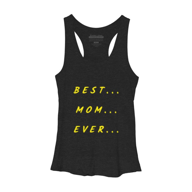 Women's Design By Humans Best Mom Ever Text By swaise Racerback Tank Top, 1 of 3